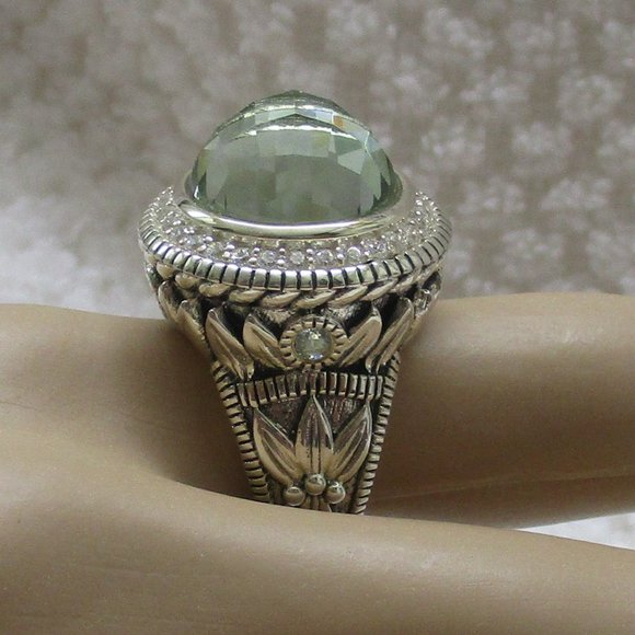 Seidengang Mint Quartz & Diamonique Ring - Picture 14 of 15